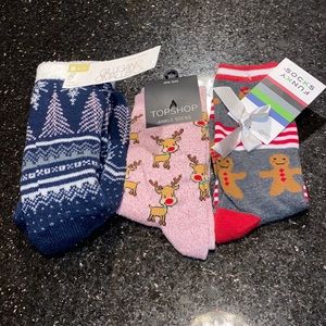 Set of 3 New Christmas Socks
